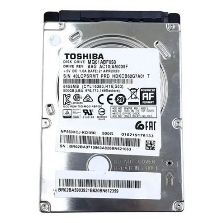 DISCO DURO TOSHIBA 500GB, Mq01abf050