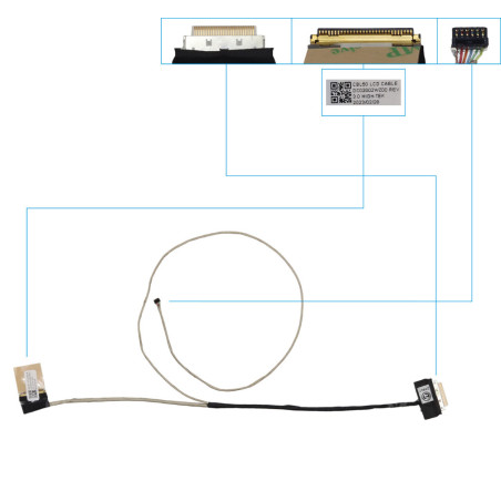 CABLE DE VIDEO HP 15BW, BS, DC02002Y000, 924932-001